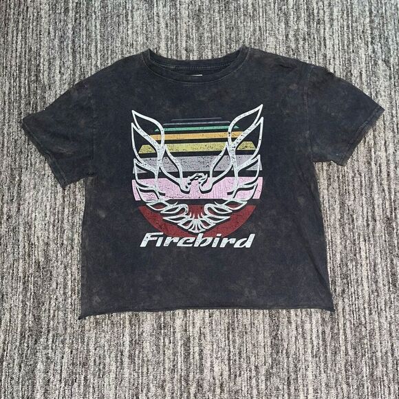 GM Women’s Size Large Officially Licensed T Shirt Black Retro‎ Stripe Design - Picture 1 of 5